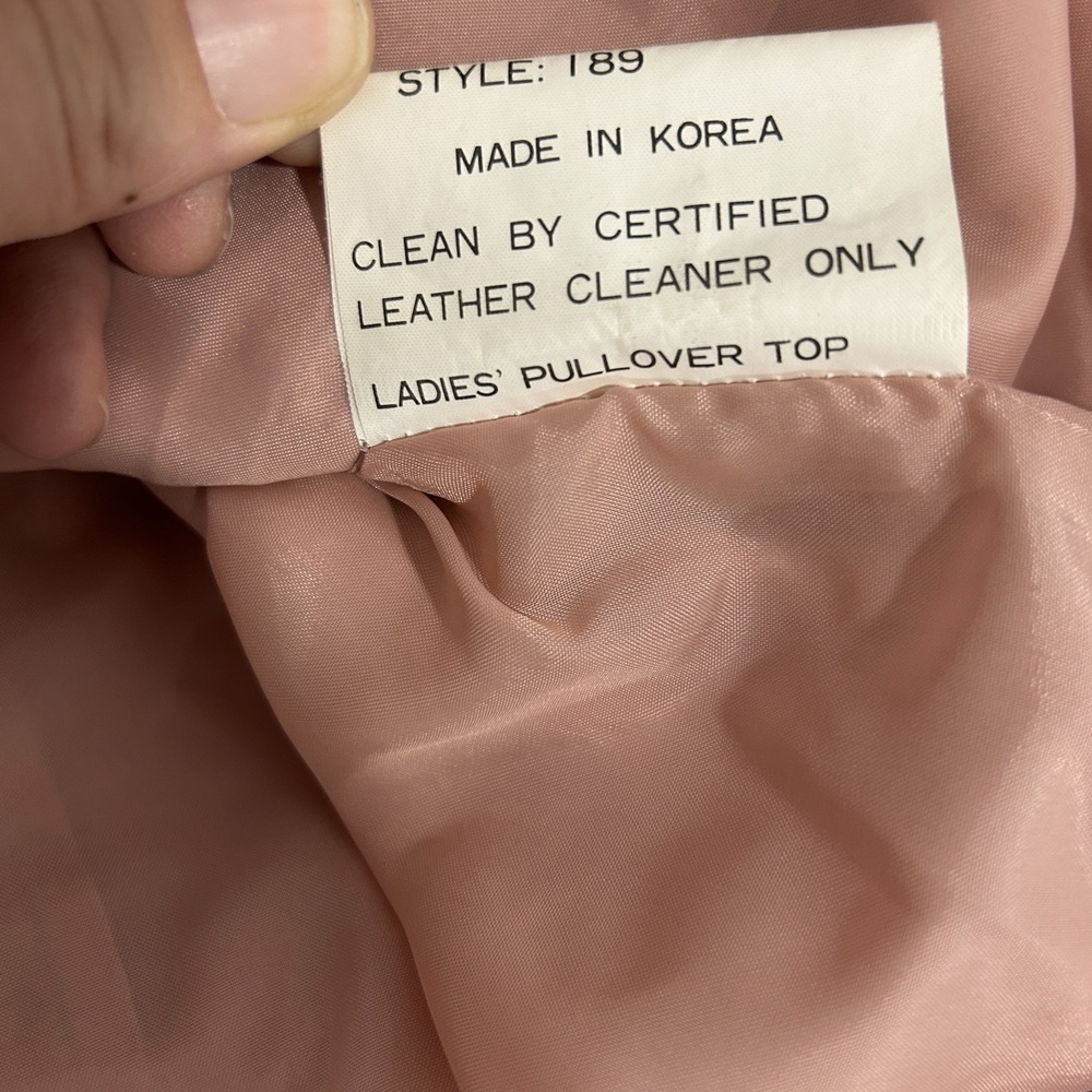 Vintage Pioneer Wear Suede Western Fringe Jacket & Skirt Women's 12 Pink Leather - Picture 11 of 16